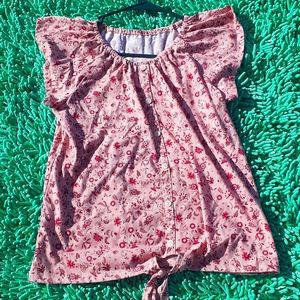 Girls Pink Floral Top